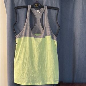 Under Armour Yellow and Gray Sleeveless Tank Top
